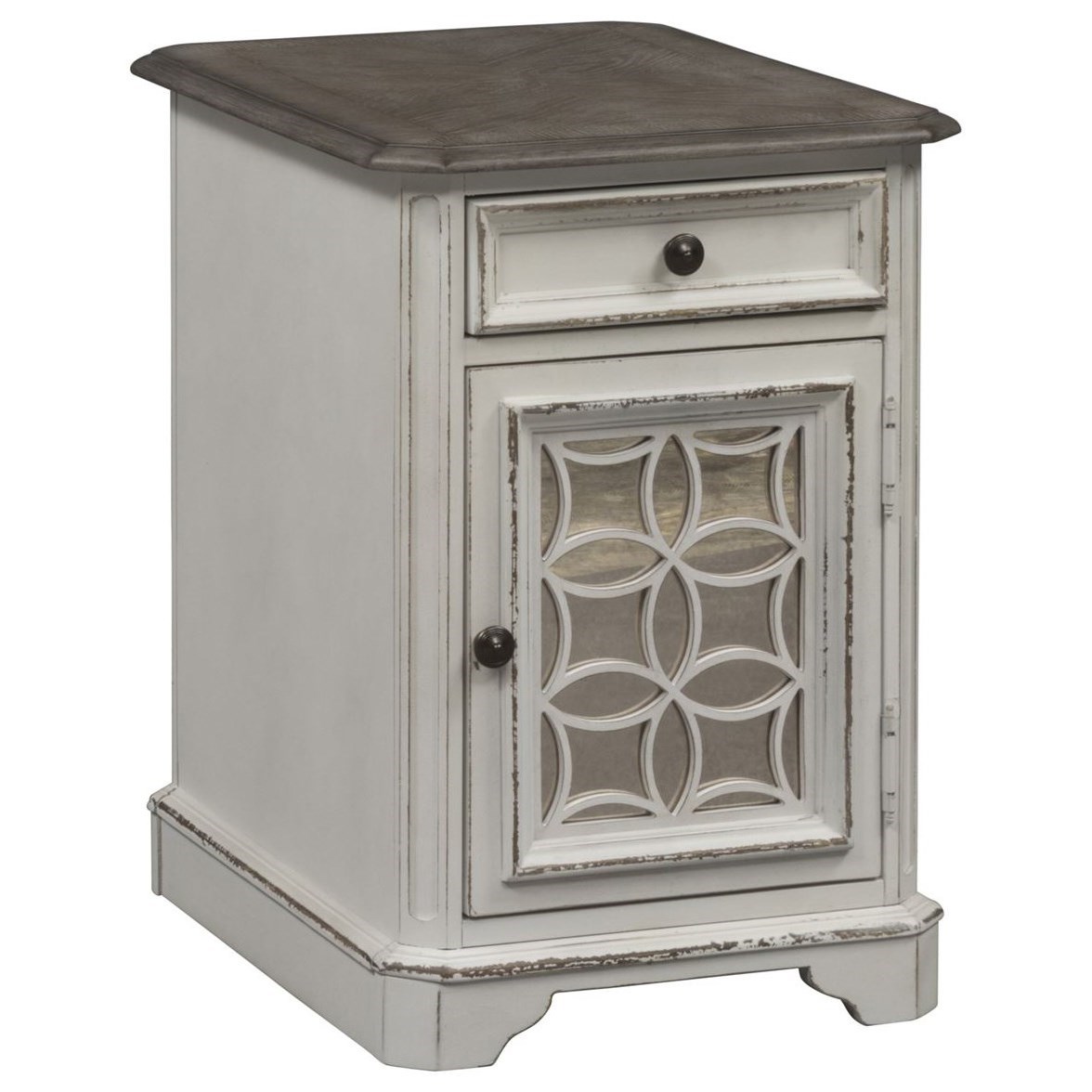 Liberty Furniture Magnolia Manor Chair Side Table with Door Royal